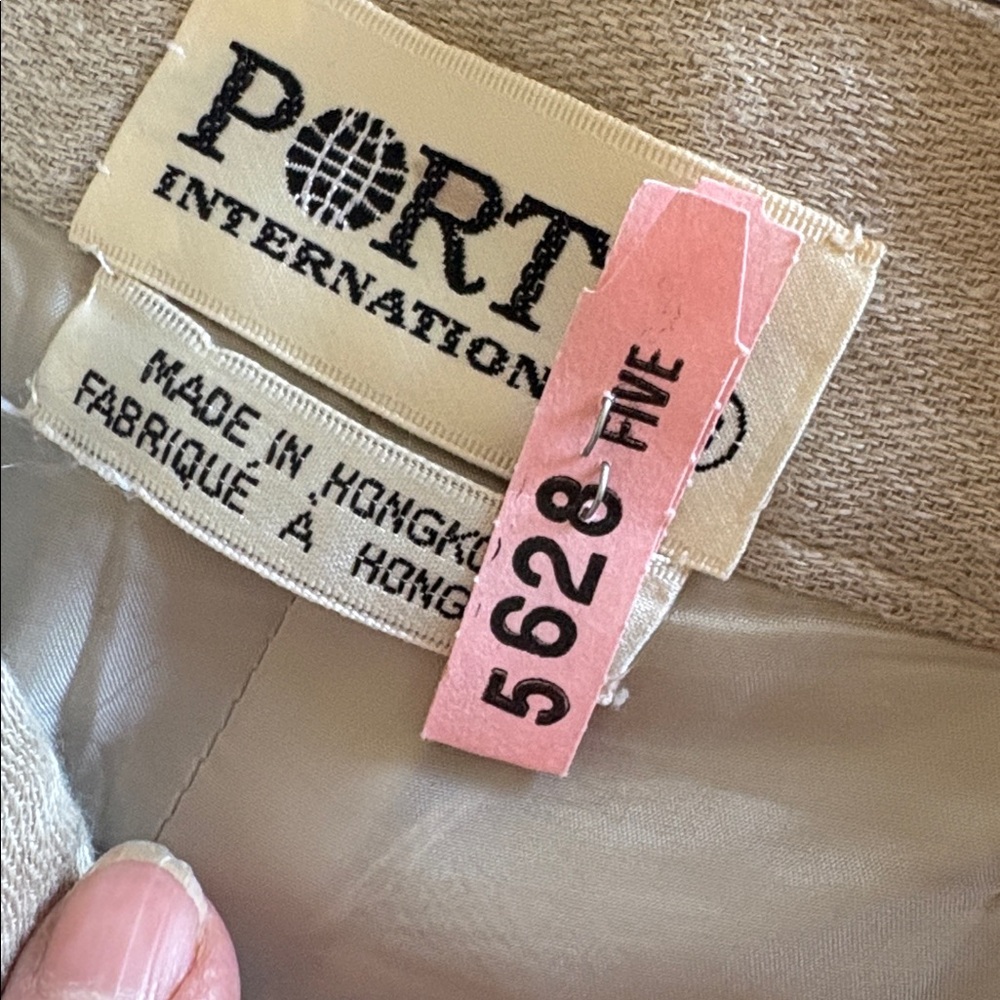 Ports international Beige, High waisted Wrap, Maxi Skirt with Belt: linen/cotton - Picture 8 of 12